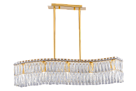 Люстра L850 x W190 x H650, мм, 5*40W (200W), GOLD+CLEAR (Золото + Прозрачный Хрусталь) NewRgy 3101E/5A GOLD+CLEAR