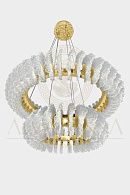 Люстра 8846-800+500, D800*H340 мм / D500*H340 мм LED, 198W, 3000/4000/6000K, Alva Donna, Золото