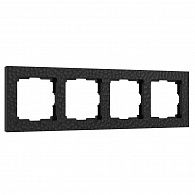 W0042408 Рамка на 4 поста Hammer, черный Werkel, 4690389163494