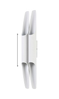 Бра 12*9 см, Crystal Lux CLT 332W4-V2 WH-WH Белый