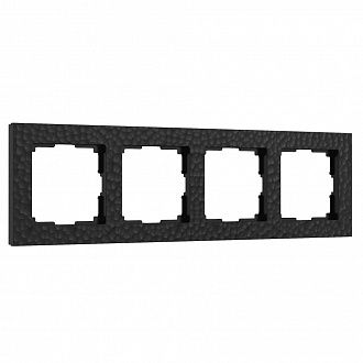 W0042408 Рамка на 4 поста Hammer, черный Werkel, 4690389163494