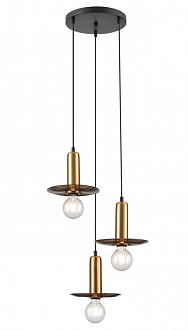 Подвесной светильник  40*172 см, 3*E27 черный, золото Vele Luce Gustoso VL5892P13