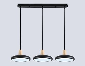 Светильник светодиодный подвесной 55*20*80- см, **W, 3000-6000K, Ambrella Light Comfort FL4841, черный, дерево