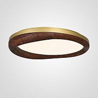 Потолочный светильник RUNIS D80 Dark brown 80*80*14 см, 1*LED*65W, 4000K, ImperiumLoft RUNIS01, Коричневый, Золотистый