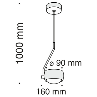 Подвесной светодиодный светильник Maytoni Lens MOD072PL-L8W3K, 8W LED, 3000K, белый