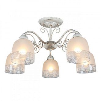 Люстра 57*32 см, 5*E14, 40W, Omnilux Omnilux 549 OML-54907-05, бежевый