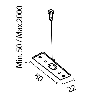 Подвес тросовый 2шт Exility белый 8*2,2*200 см, LED*W TRA034SW-2W Maytoni, Белый