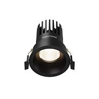 Встраиваемый светильник DL117-15W-4K-B **-9,8 см, *LED*15W, 4000K, Maytoni technical Dip DL117-15W-4K-B, Черный, вр 7 см