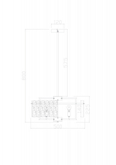 Светильник 50 см, Freya Basilica FR5166PL-06BS, латунь