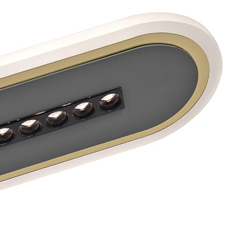 Подвесная люстра 70 см, 63W, 3000-6500K, F-Promo Strimler 4472-3P, серый-латунь