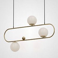 Подвесной реечный светильник HOOP L90 Bronze 90*15*55 см, 3*E27*60W, ImperiumLoft HOOP L, Латунь