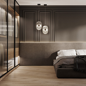 Подвесной светильник Maytoni Eclipse MOD152PL-L1BK 12*24 см, 1*LED*6W, Матовый Черный