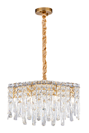 Люстра L480 x W300 x H410, мм, 6*40W (240W), PLATING BRASS+CLEAR (Латунь + Прозрачный Хрусталь) NewRgy 5611P/6A PLATING BRASS+CLEAR