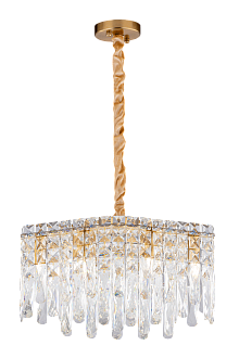 Люстра L480 x W300 x H410, мм, 6*40W (240W), PLATING BRASS+CLEAR (Латунь + Прозрачный Хрусталь) NewRgy 5611P/6A PLATING BRASS+CLEAR
