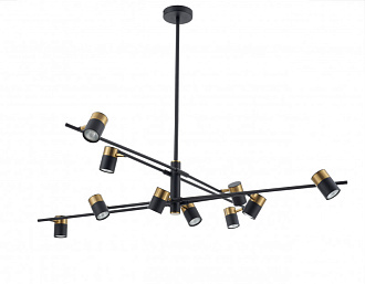 Светильник 132 см, Freya Enzo FR5201PL-10B, черный-латунь