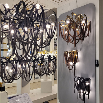 Люстра 110*30*172,6 см, 10 G9*40W, Odeon Light Chainy, черный 5067/10