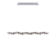 Люстра 900*60-1600, LED, 13W 3000-6000K NewRgy LED 7278-1L CHROME+FINISH+CLEAR/SMOKY CRISTALL, Хром