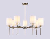 Люстра с абажурами на штанге **72- см, 7*E14*40W, K, Ambrella Light High Light LH72373, темная латунь