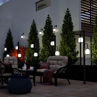 Садово-парковый светодиодный светильник Novotech Roca 358583, 18W LED, 4000K, темно-серый