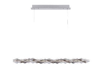 Люстра 900*60-1600, LED, 13W 3000-6000K NewRgy LED 7278-1L CHROME+FINISH+CLEAR/SMOKY CRISTALL, Хром