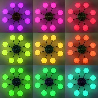 Потолочная люстра 45 см, 48W, 3000-5500K+RGB, Citilux Адам смарт CL228A143, бронза