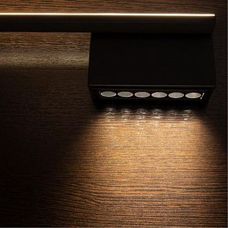 Бра 61*6*8 см, 1 LED*16W, 4000 К, Arte Lamp Sargas A2026AP-1BK,