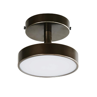Светильник 12*12 см, LED 10W, 4000K F-Promo Atma 3060-1P, D120*H100, Светильник, каркас коричневого цвета, рассеиватель из белого акрила, угол поворота до 45°