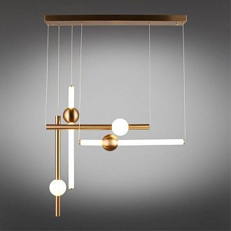 Подвесной светильник 85*15*90-250 см 50W, 3000K, Aployt Zhozefin APL.038.06.50, бронзовый