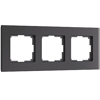 Рамка на 3 поста Werkel W0033108 Senso, черный, стекло soft-touch