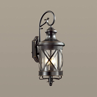 Уличный настенный светильник Odeon Light Sation 4045/3W черный/золотая патина