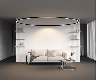 Радиусный профиль Maytoni Led strip ALM-3535R-B-D-45°-3M, черный
