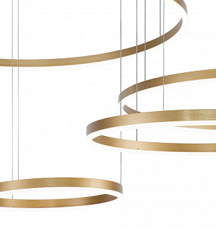 Подвесной светильник 1780*800*140/1240 мм, 4*LED 218W 3000-5700K золото Indigo Galass V000015L, 14001/4P Gold