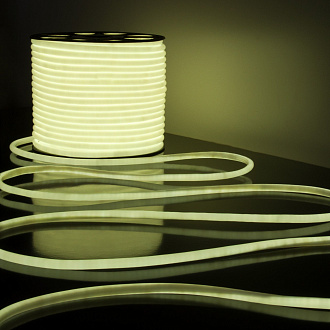 Светодиодный гибкий неон Гибкий неон 220V 9,6W 144Led 2835 IP67 круглый холодный белый, 50 м Elektrostandard, цена за метр