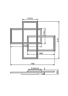 Потолочная люстра 78 см, 78W, 3000-4000K, Maytoni Line MOD016CL-L80BK, черный