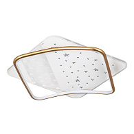 Светильник 55*55*7 см, LED 78W, 3000 / 6000K, Белый, Золото LED4U L1037-520 GD