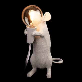 Настольная лампа 11*17*17 см, 1*E12*40W LOFT IT Mouse 10313 White белый