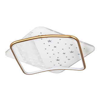 Светильник 55*55*7 см, LED 78W, 3000 / 6000K, Белый, Золото LED4U L1037-520 GD