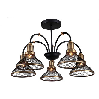 Потолочная люстра Stilfort Feloria 2009/02/05C, диаметр 65 см, черный-бронза