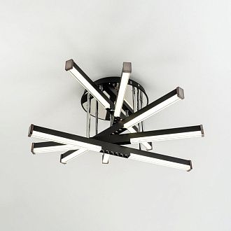 Светильник 60*60*30 см, LED*68W, 3000-6000K, Modelux  MDL.9371.600CL BK, Чёрный, Хром