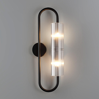 Бра 17,5*40 см, 2*G9 Lumion TORONTO 6561/2W черный, прозрачный
