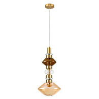 Подвесной светильник 25 см, 15W, 3000K, Arte Lamp Fiorato A2442SP-15PB, латунь