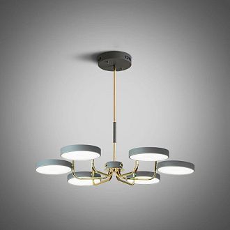Люстра на штанге TAVIS D78 Gray 14*42*42 см, 6*LED*10W, 4000K, ImperiumLoft TAVIS01, Серый