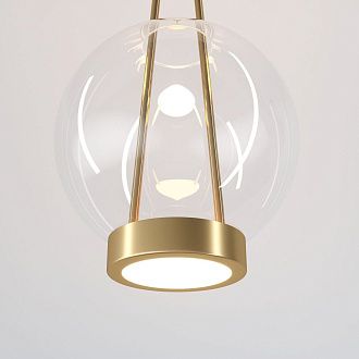 Подвесной светильник 20*20*40-120 см, LED*15W, 3000K, Eurosvet Frasco 50267/1 LED, латунь, a069344