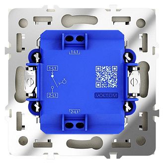 Выключатель с самовозвратом встраиваемый Voltum S70 одноклавишный 10А, шелк пластик Soft touch VLS010604