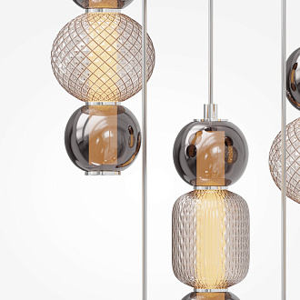 Каскадная люстра 43*43*335,4 см, LED, 80W, 3000К, Maytoni DROP MOD273PL-L80CH3K хром