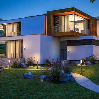 Ландшафтный светильник IP54 серый 1419 TECHNO Elektrostandard