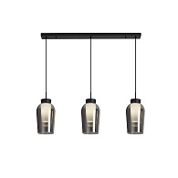 Люстра 108*18*39/180 см, 3*E27 60W черный/мрамор Mantra Nora 8285