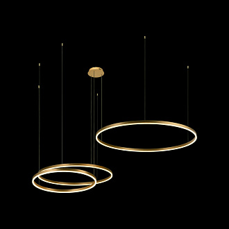 Светильник 200*60см, 76 W, 3000K Loft IT Ring 10017/3S, золотой