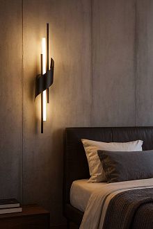 Бра 12*11*-85,5 см, *LED*6W, 4200K, Modelux  ML.655.850 BK, Чёрный