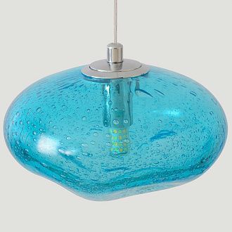 Подвесной светильник 15 см, Crystal Lux FORMLESS SP1 BLUE, хром